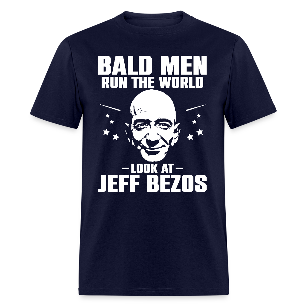 Bald Men Run The World T Shirt - navy