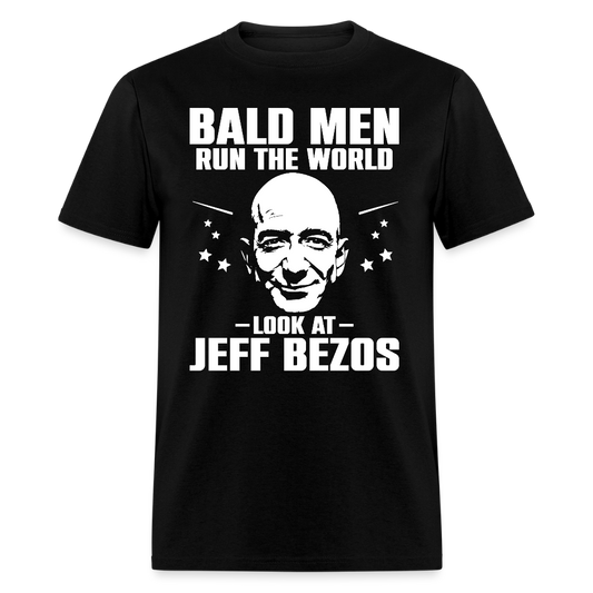 Bald Men Run The World T Shirt - black