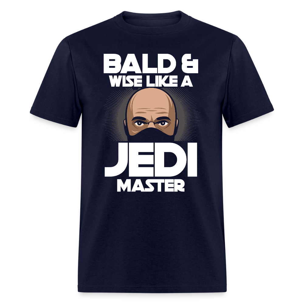 Bald & Wise Like a Jedi Master T Shirt - navy