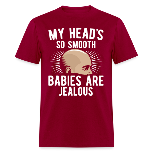 My Head’s So Smooth T Shirt - dark red