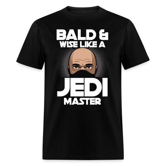 Bald & Wise Like a Jedi Master T Shirt - black