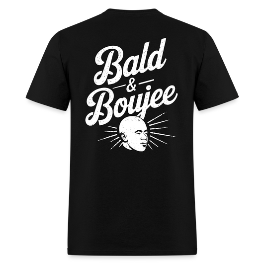 Bald & Boujee Back Print T Shirt - black